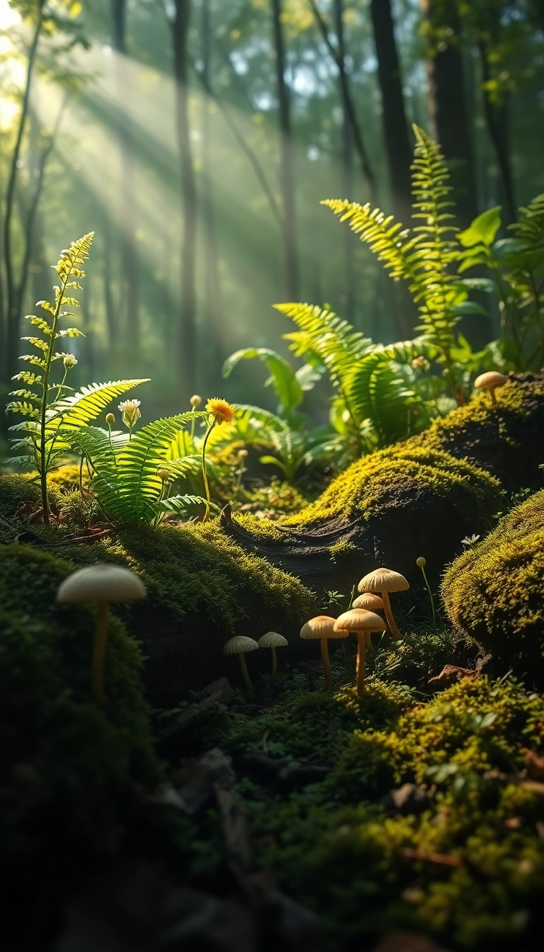 Best Extraordinary AI Spring Forest Floor Phone Photogenic Wallpaper